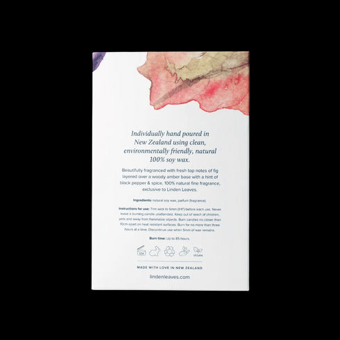 Amber Fig Soy Candle 300g-Linden Leaves-Matakana Pharmacy